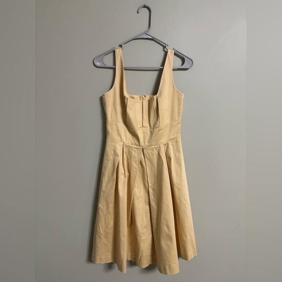 Calvin Klein Dresses & Skirts - Calvin Klein Dress Size 2 Yellow Fit & Flare A Line Sleevless Cotton Stretch